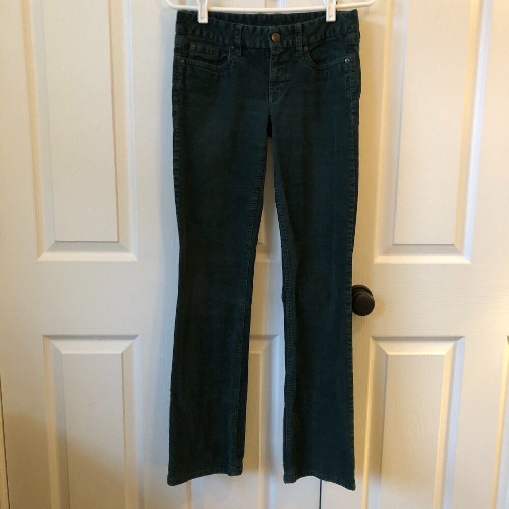J. Crew Favorite Fit Bootcut Y2K Corduroy Pants 27R Forest Green